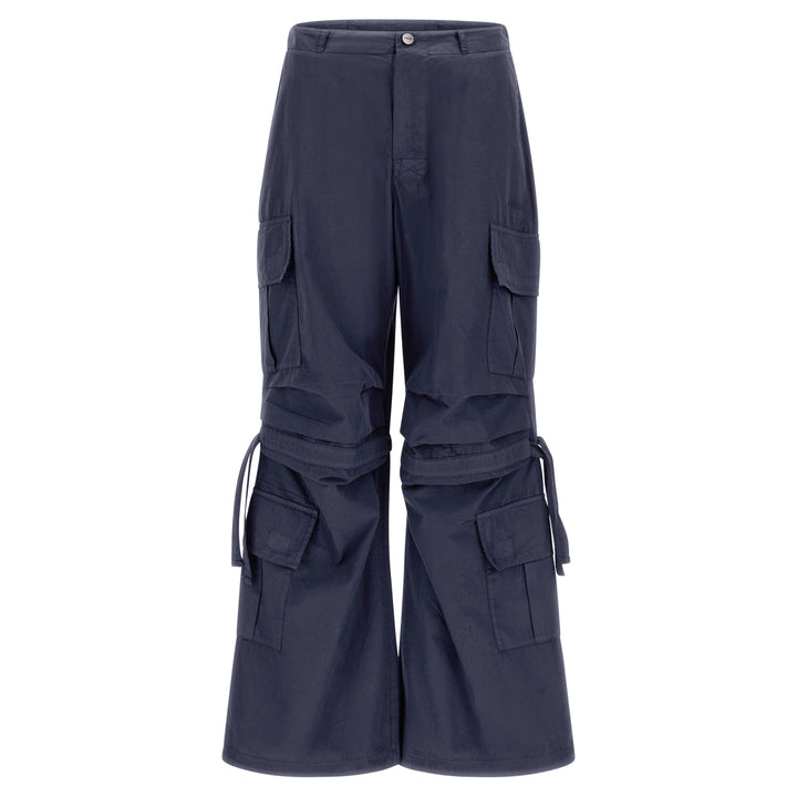 (BRITNEYF301-B94X) Freddy Poplin Cargo Pants with side pockets in Blue