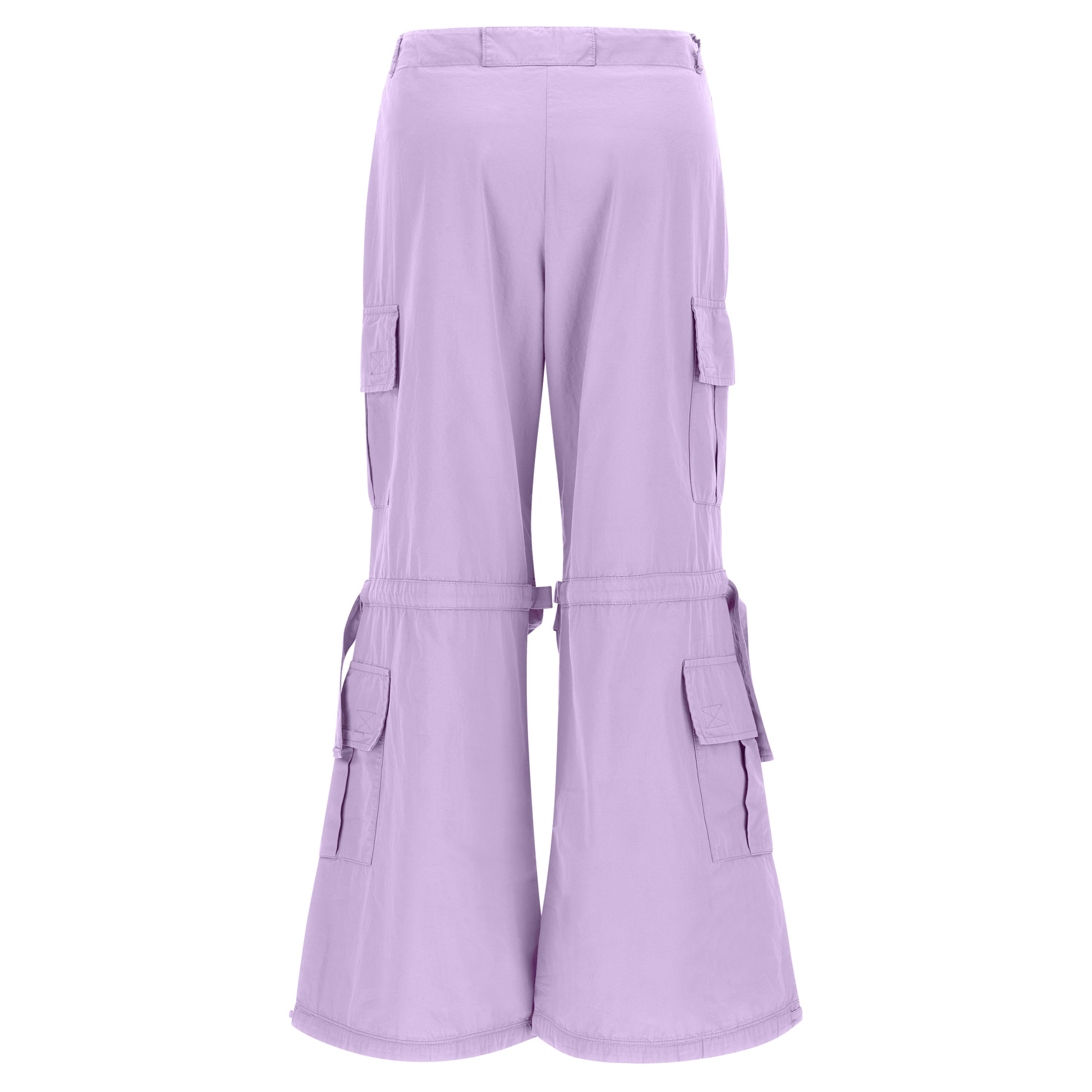 (BRITNEYF301-L21X) Freddy Poplin Cargo Pants with side pockets in Purple