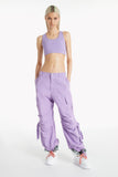 (BRITNEYF301-L21X) Freddy Poplin Cargo Pants with side pockets in Purple