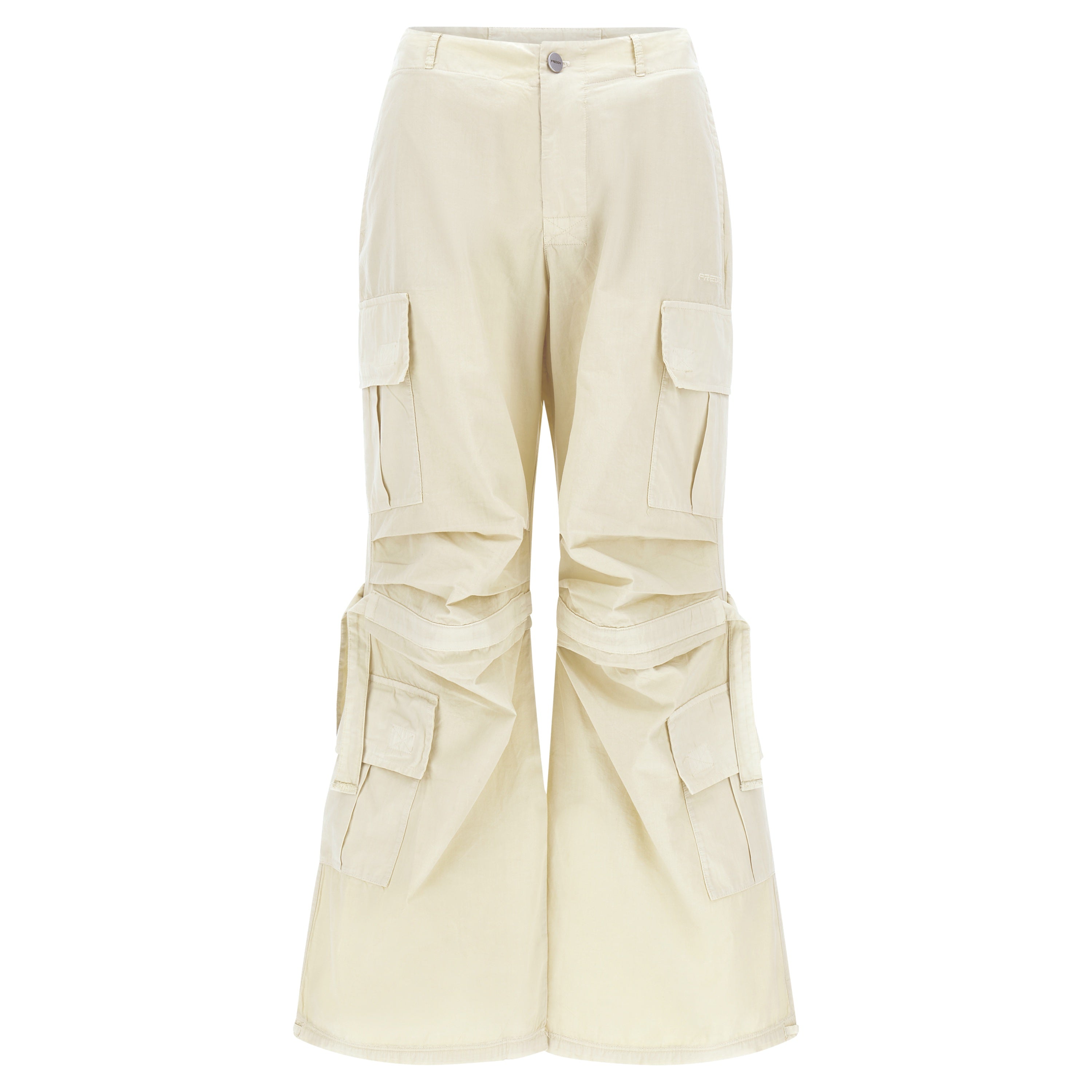 (BRITNEYF301-Z106X) Freddy Poplin Cargo Pants with side pockets in Beige