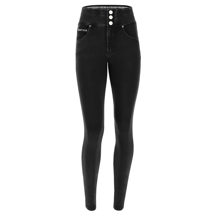 NOW1HC002ORG-J7N Zwarte N.O.W.®High waist met Knoop Sluiting
