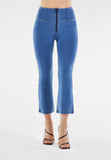 (WRUP12HS324-J4Y) Flare Denim Look Hoge Taille WR.UP® in Enkel Lengte in Super Soft Tencel