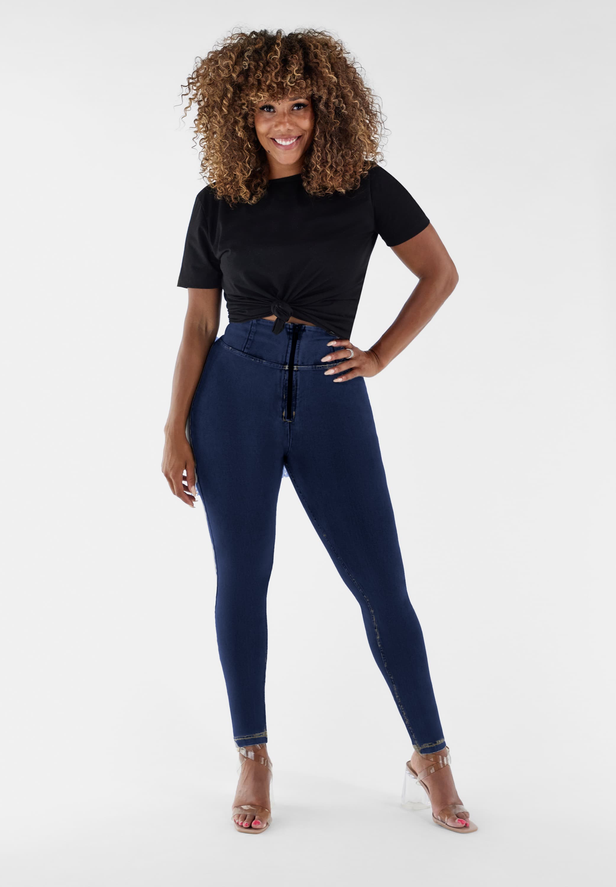 Black Singlecolour pushup trousers  Buy Online  Terranova