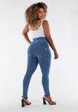 (WRUP1HC002NS-J4B) Blauwe Curvy WR.UP® Push Up Jeans met een Hoge Taille en Zip