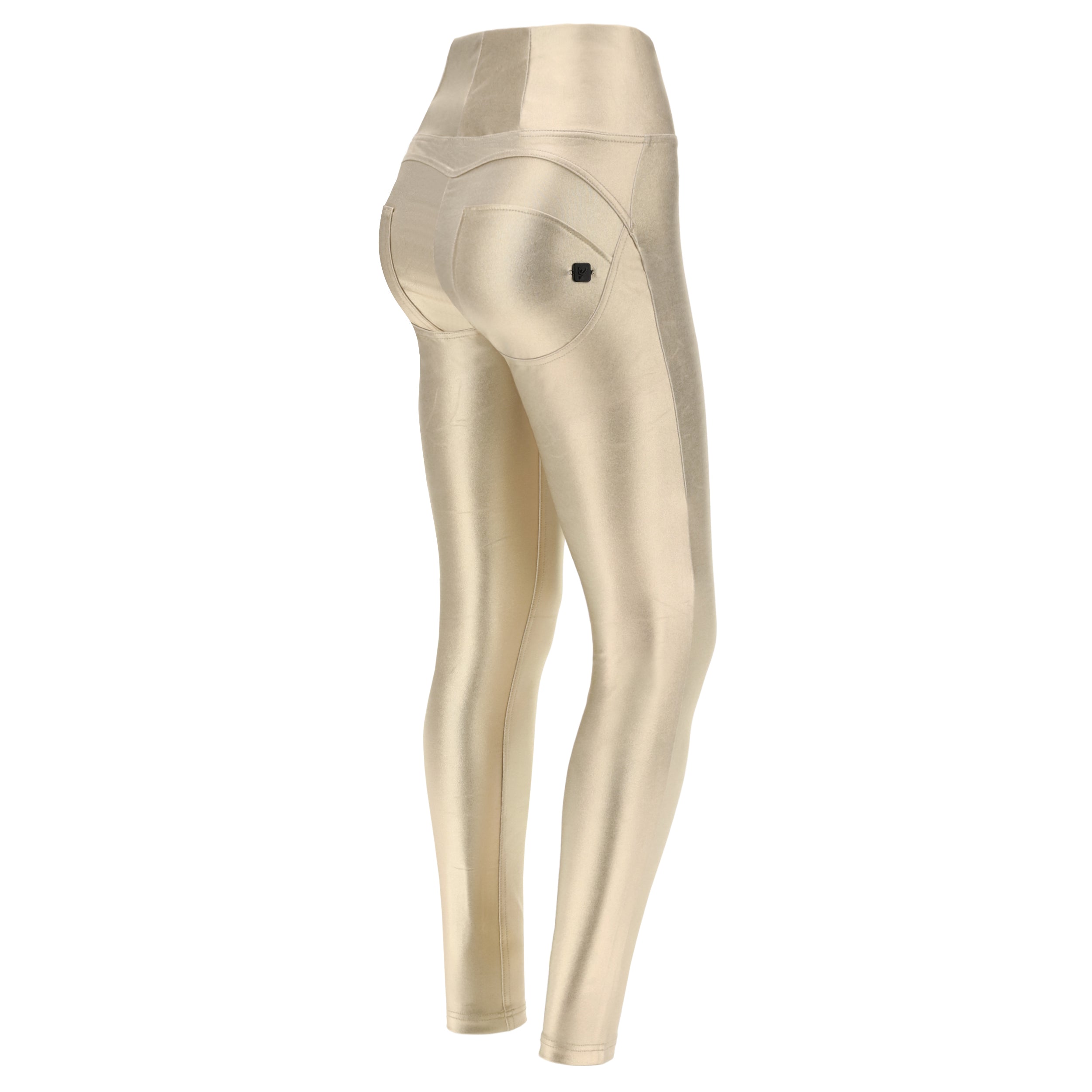 (WRUP1HF119-O13) High waist WR.UP® shaping trousers in coated metallic performance fabric