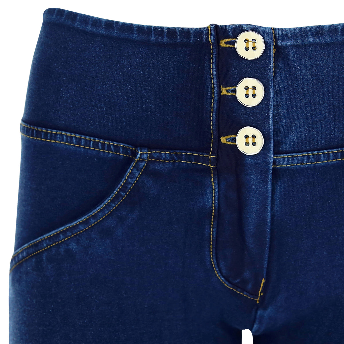 (WRUP1MC002-J0Y) PANTALON BLEU TAILLE MOYENNE COUPE SKINNY EN DENIM STRETCH WR.UP® agrandi