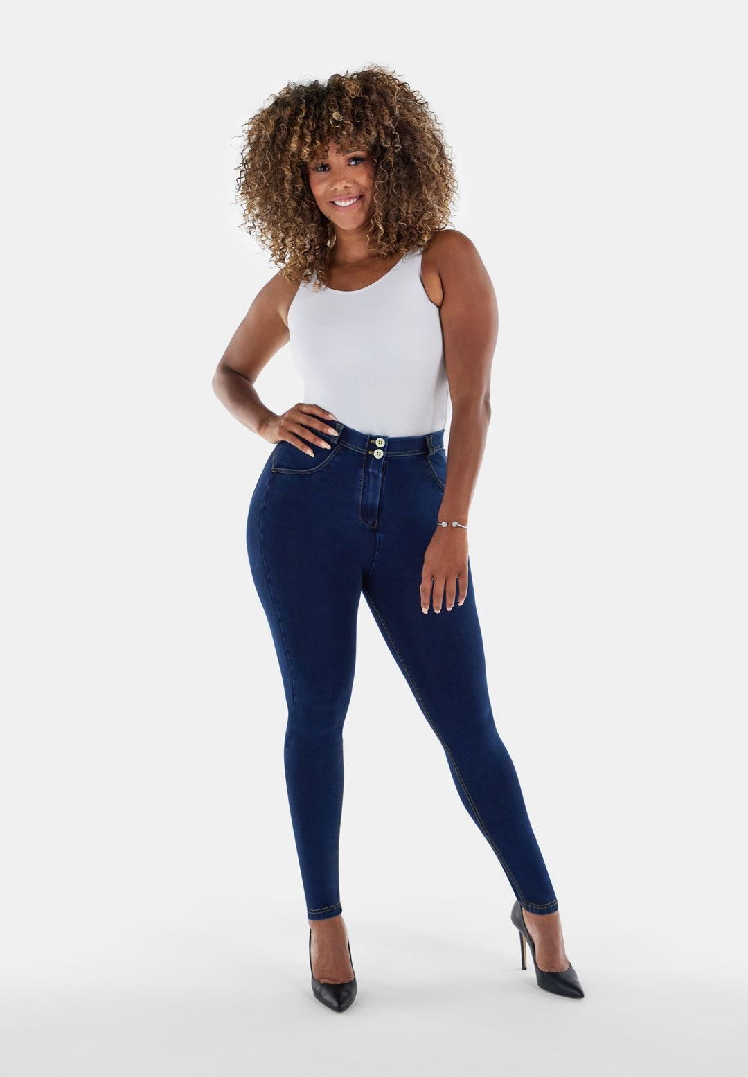 (WRUP1RC002NS-J0Y)  Blauwe WR.UP® Curvy Fit Regular Waist in Denim Look