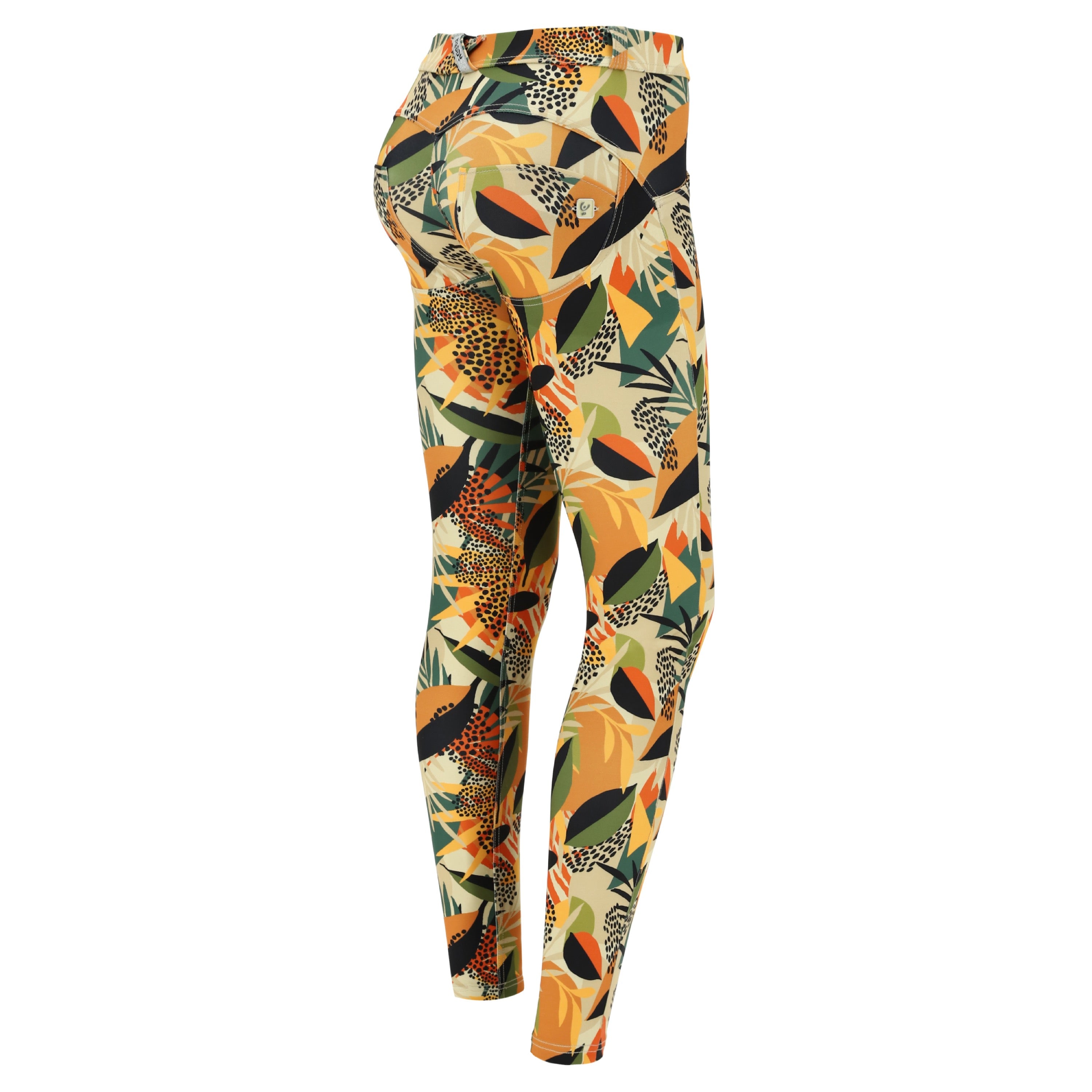 (WRUP1RS254-FLO24) WR.UP® Push Up Trousers With Eco-Friendly Breathable Floral Fabric