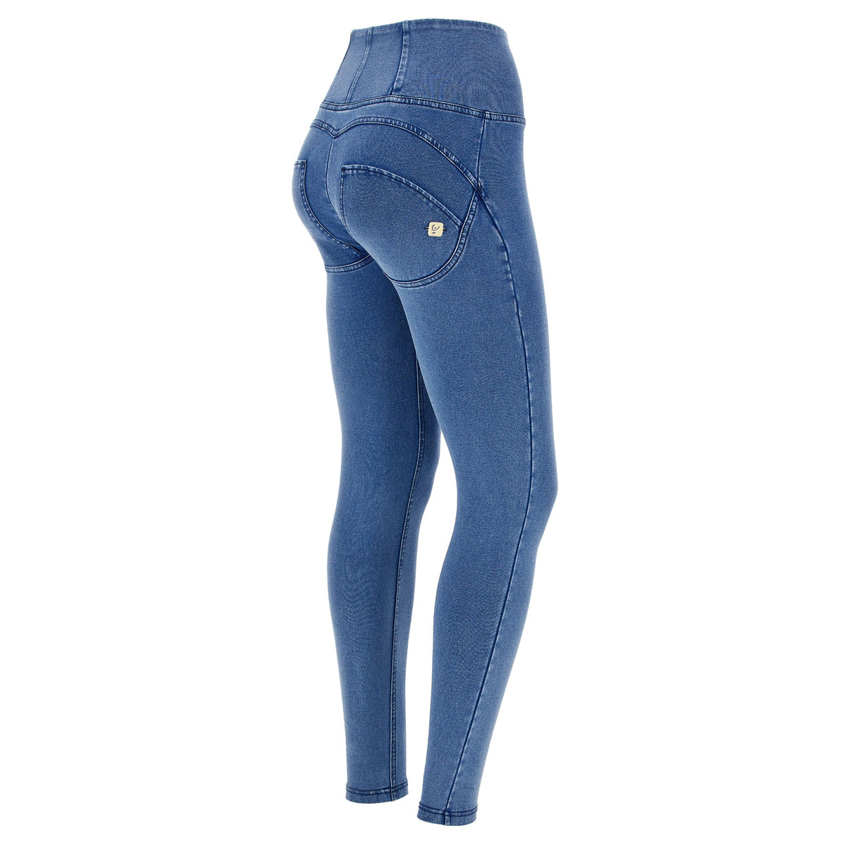 (WRUP2HC002ORG-J4B) Bleu WR.UP® avec haute taille et fermeture éclair en look denim agrandi