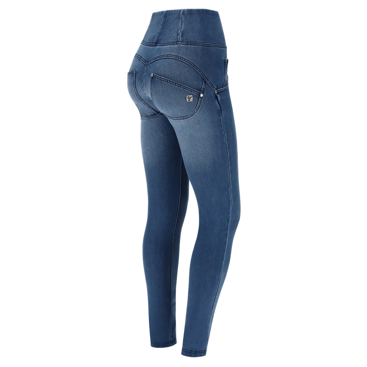 (WRUPSNUG1HS240-J4B) Woven Denim WR.UP® Ripped Jeans met Hoge Taille enlarged