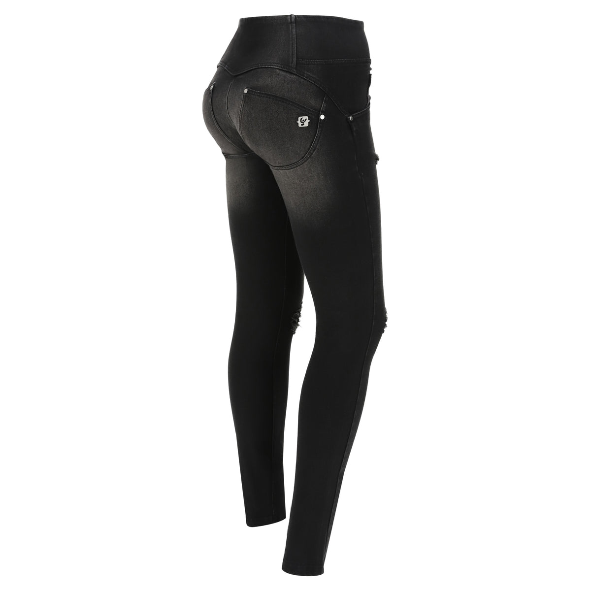 (WRUPSNUG1MS241-J7N) WR.UP® Medium Waist Ripped Jeans In Eco-Friendly Denim enlarged