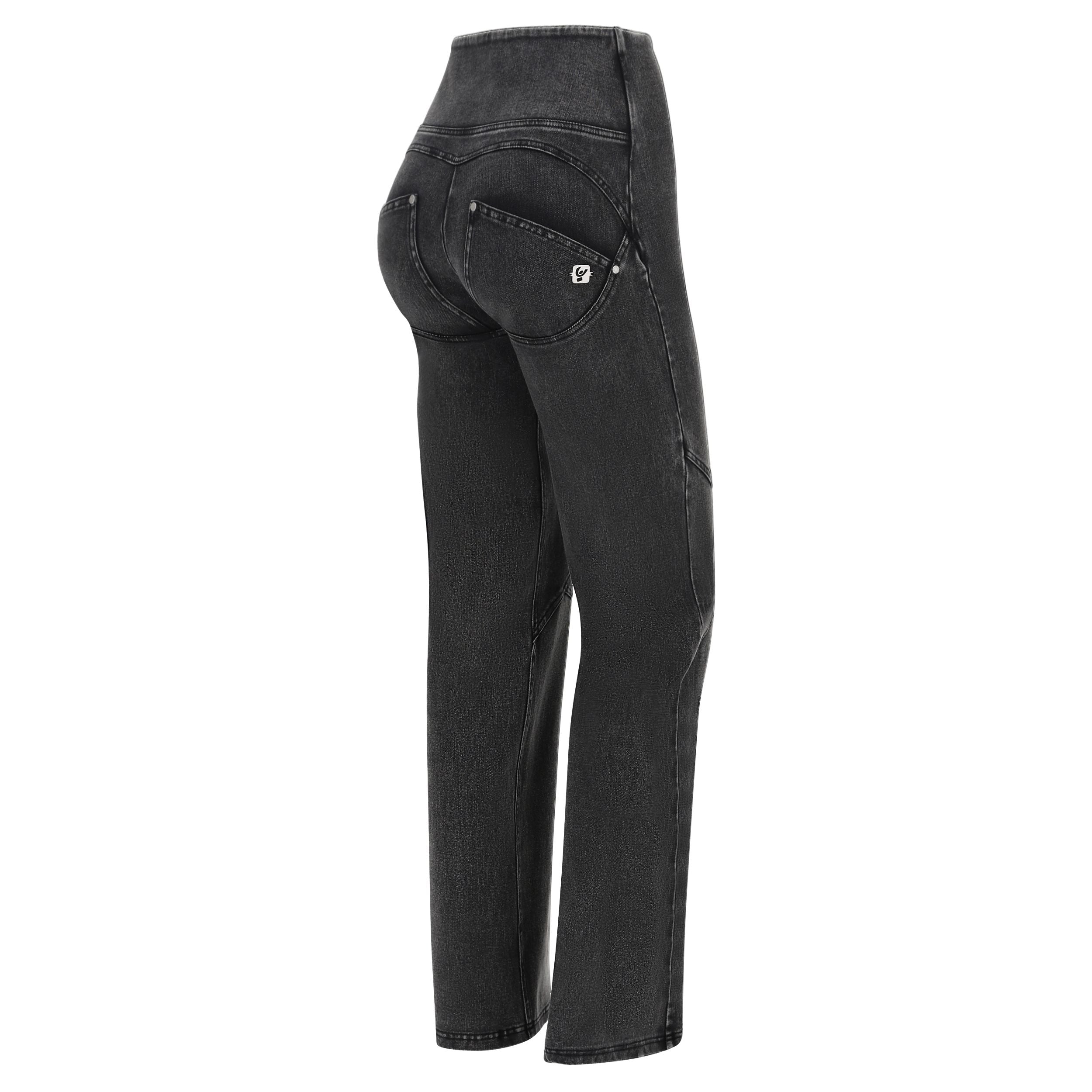 (WRUPSNUG24HF209-J103N) Donkergrijze WR.UP® Flared Jeans in Woven Denim met Hoge Taille