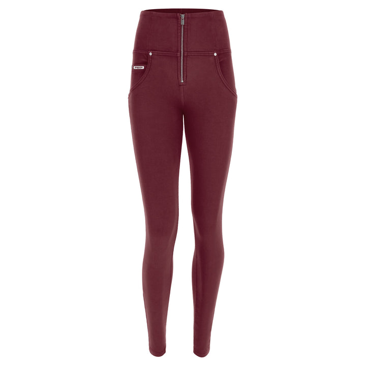 freddy jeans broek pants shaping shapewear push up high waist zipper rits fitting purple paars