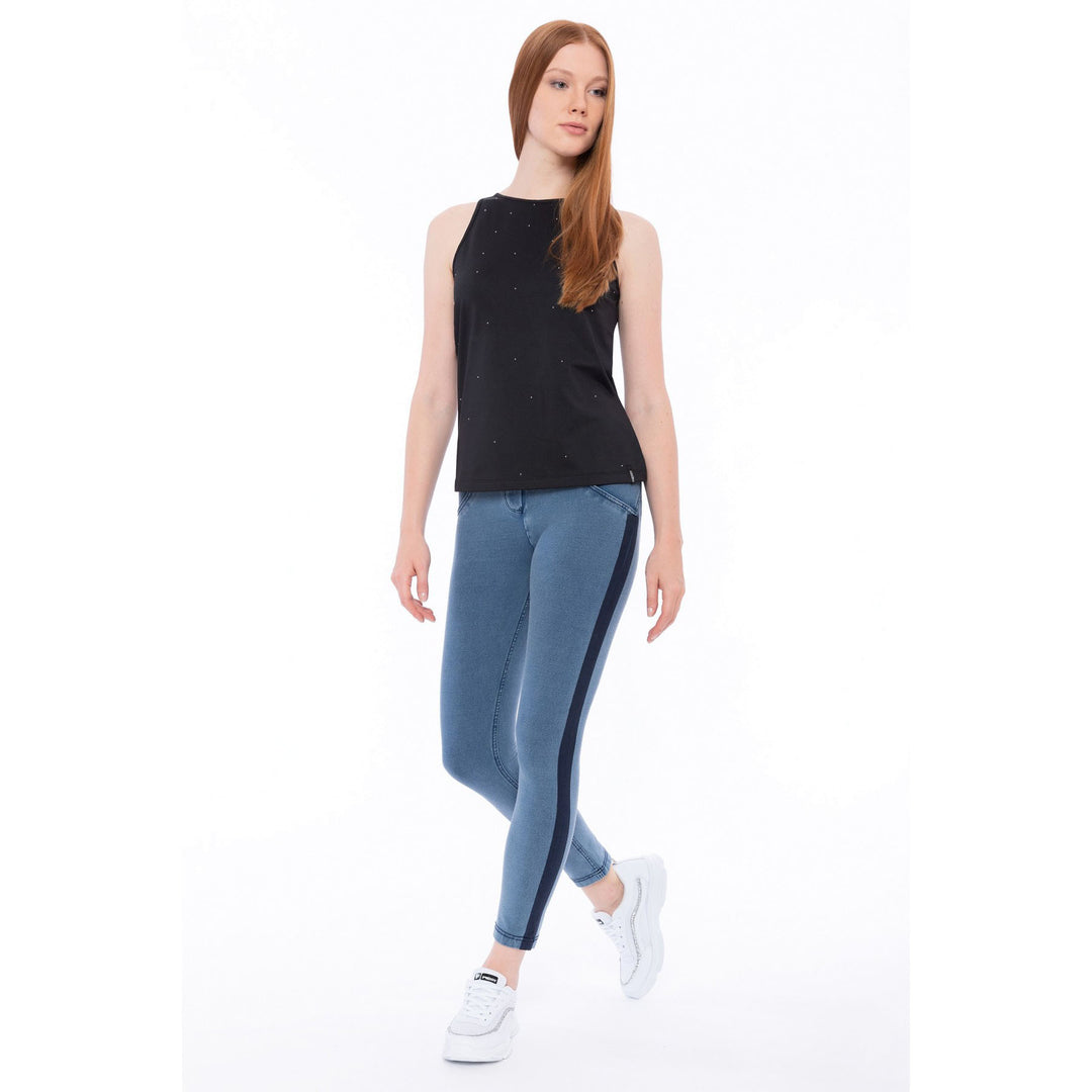 (WRUP5RF004-J4B) ANKLE-LENGTH WR.UP® SHAPING SKINNY JEANS WITH BLACK LATERAL BANDS