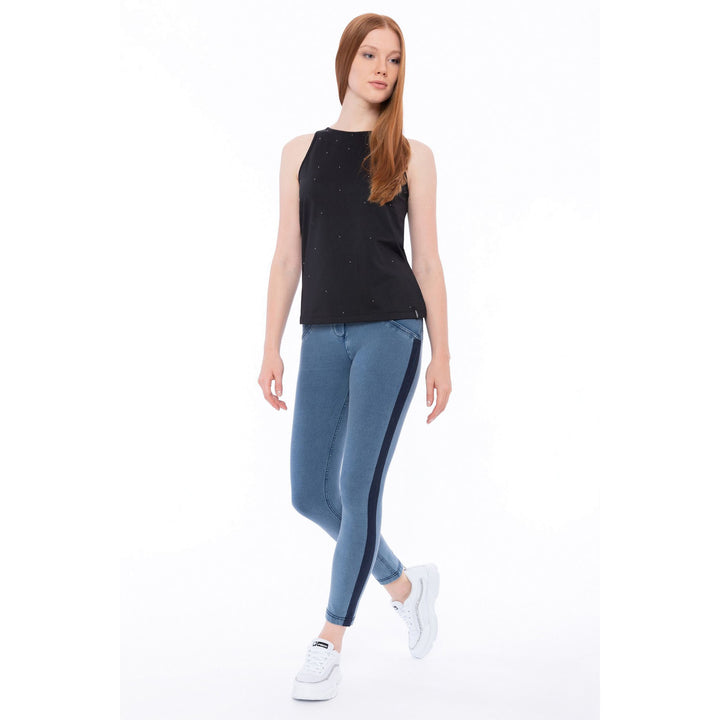 (WRUP5RF004-J4B) ANKLE-LENGTH WR.UP® SHAPING SKINNY JEANS WITH BLACK LATERAL BANDS