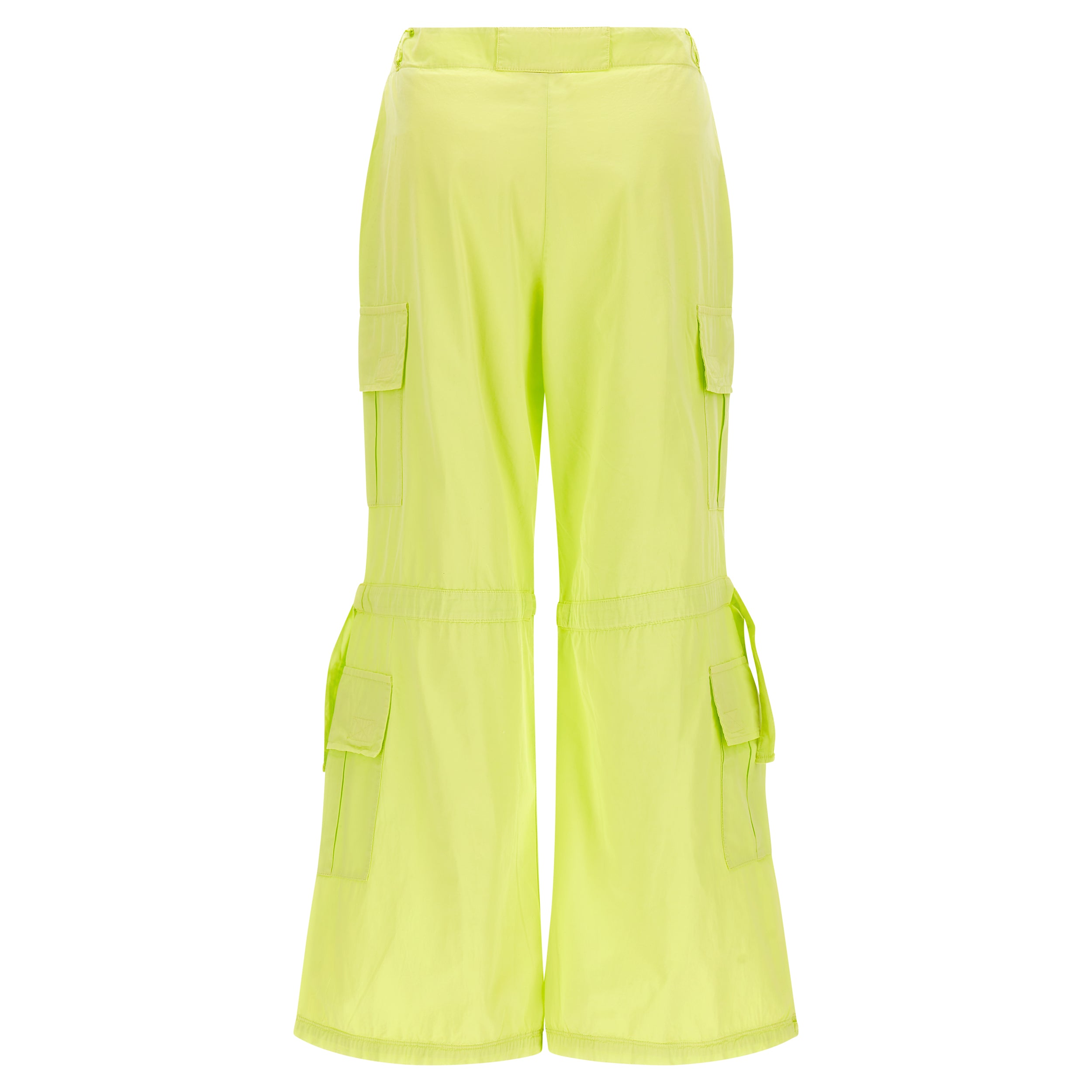 (BRITNEYF301-D81X) Freddy Poplin Cargo Pants with side pockets in Lime Green