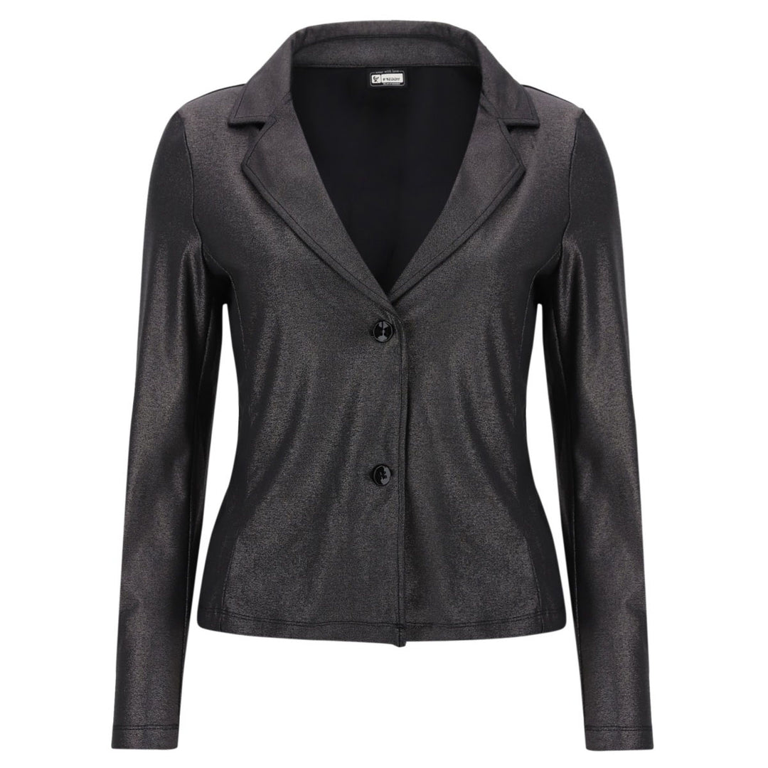 (F0WTWJ10-G109) SOFT-LINE JACKET IN METALLIC JERSEY