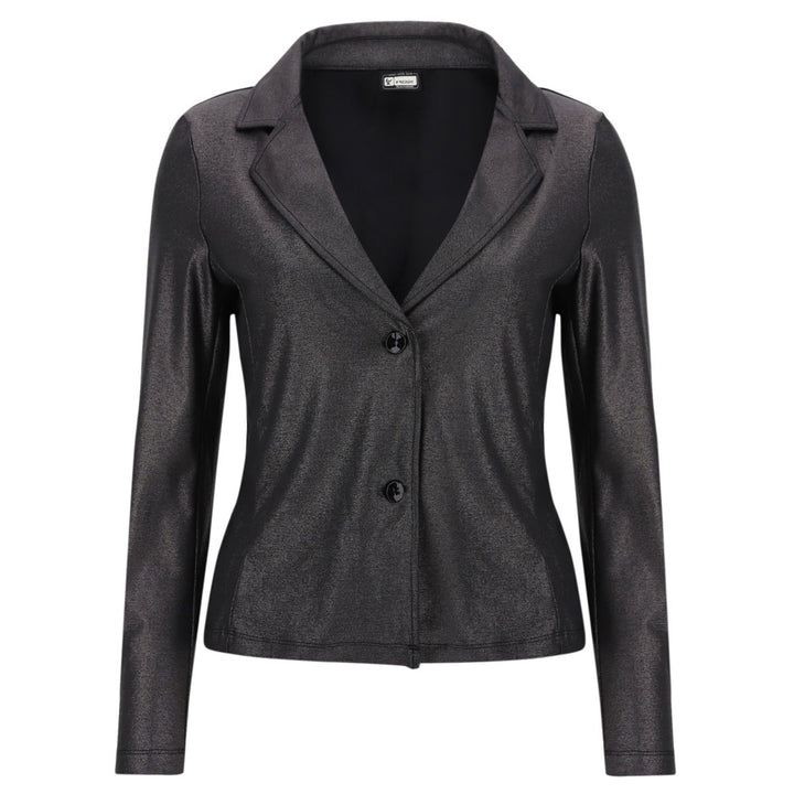 (F0WTWJ10-G109) SOFT-LINE JACKET IN METALLIC JERSEY