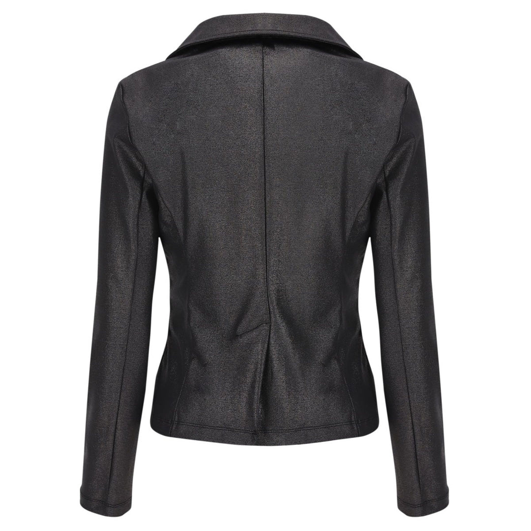 (F0WTWJ10-G109) SOFT-LINE JACKET IN METALLIC JERSEY