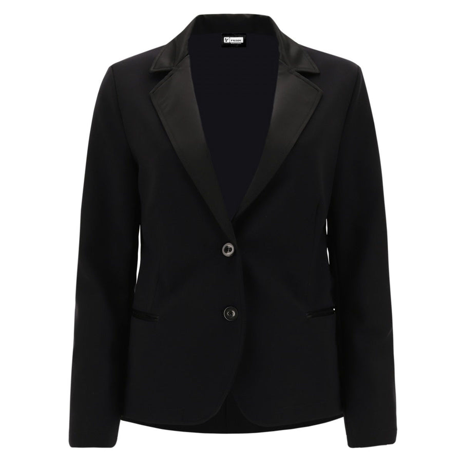 JACKET WITH SATIN DETAILS