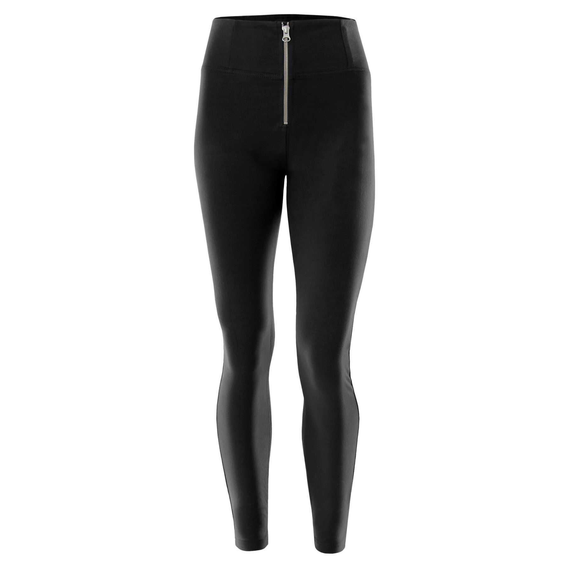 Freddy Black Pants In Stretch Cotton With High Waist And Skinny Fit