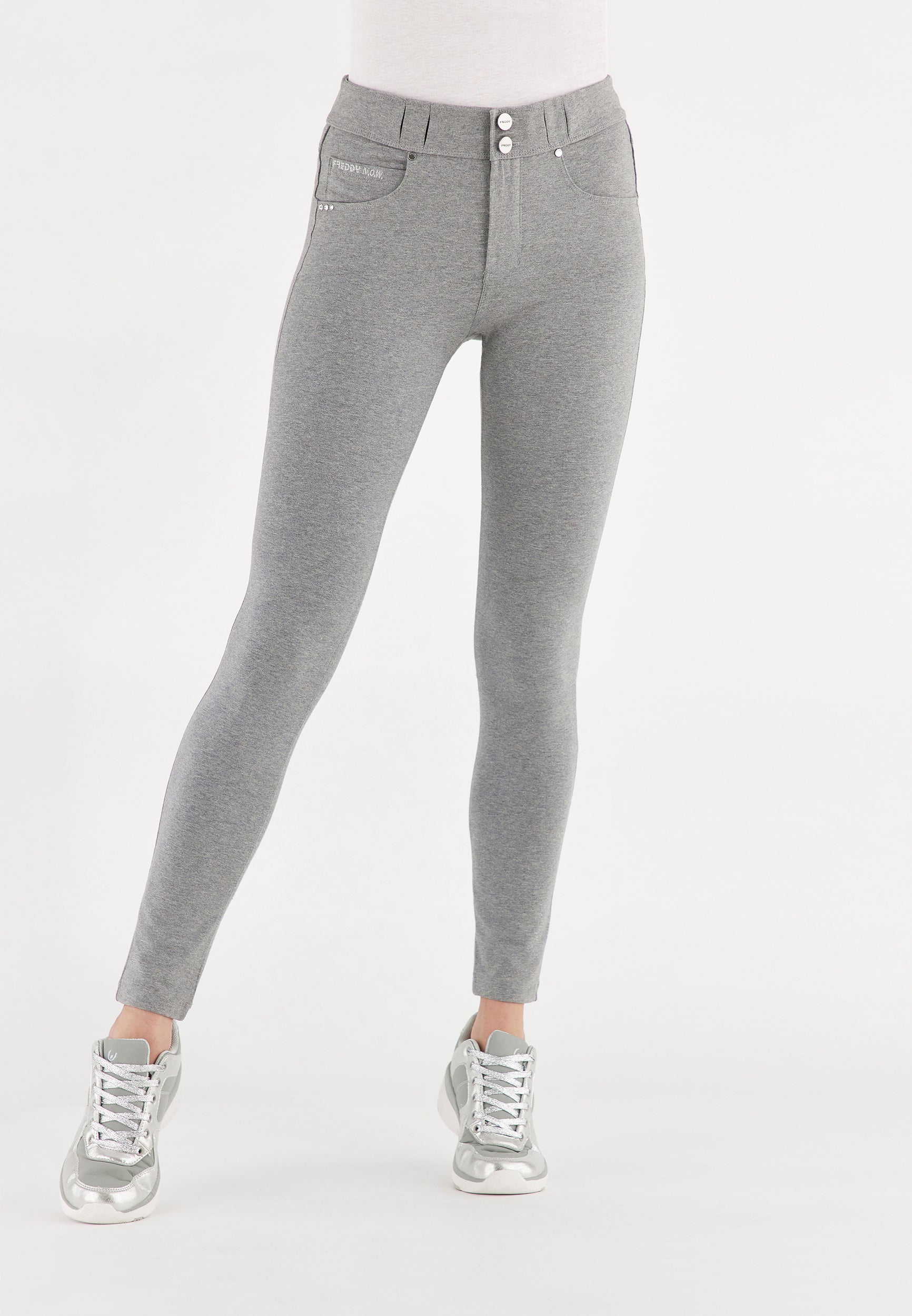 grey grijs grijze broek pants yoga comfortabel stretch legging jegging slim fit  NOW Freddypants