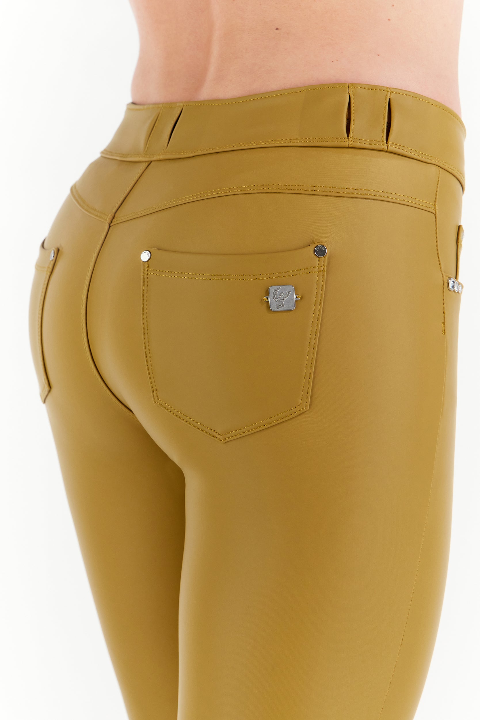 (NOW1MC006P-Z105) Medium waist faux leather N.O.W.® Pants trousers