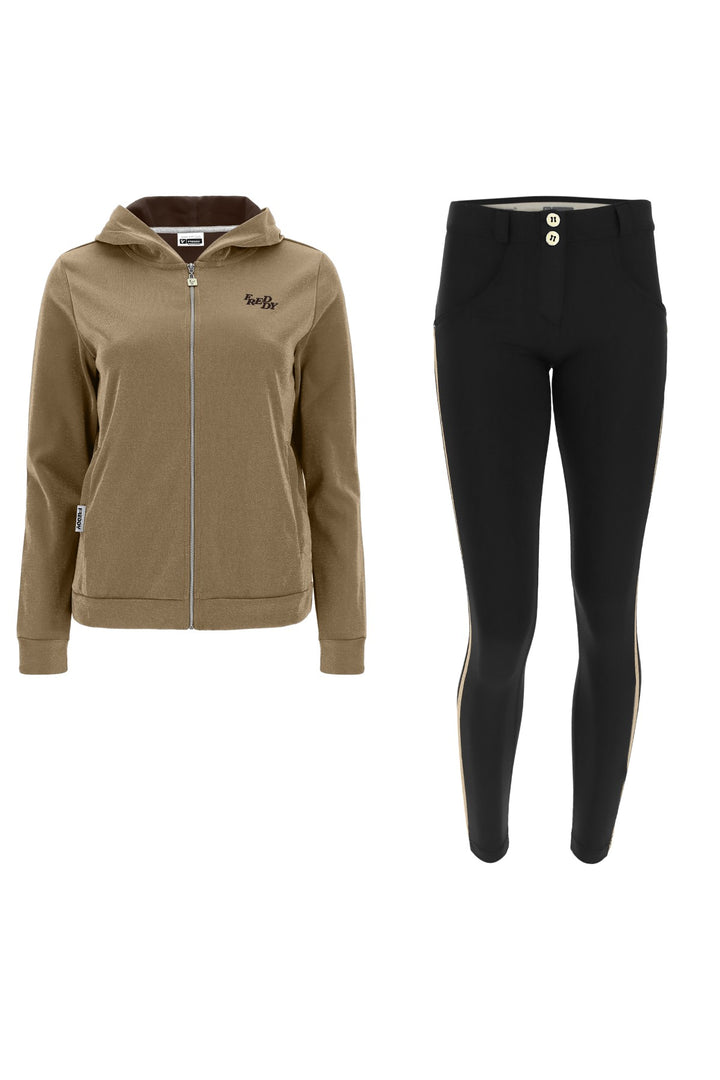 (S0WWTK2-O29N) WR.UP®-IN TRACKSUIT WITH ANKLE-LENGTH SCULPTING TROUSERS AND A LUREX SWEATSHIRT