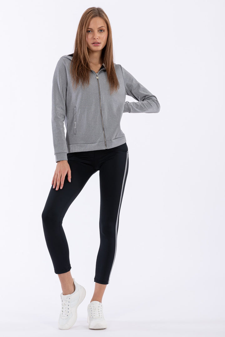 (S0WWTK2-S23N) WR.UP®-IN TRACKSUIT WITH ANKLE-LENGTH SCULPTING TROUSERS AND A LUREX SWEATSHIRT