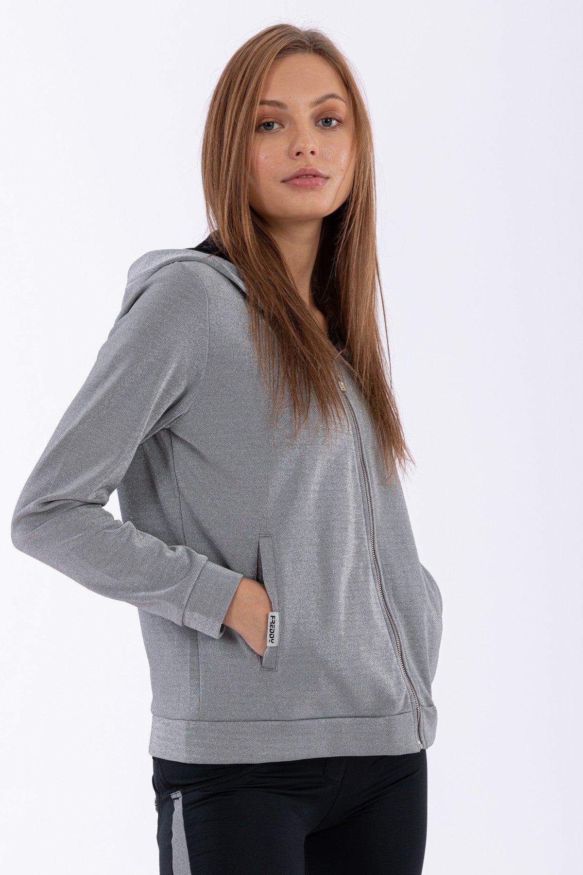 (S0WWTK2-S23N) WR.UP®-IN TRACKSUIT WITH ANKLE-LENGTH SCULPTING TROUSERS AND A LUREX SWEATSHIRT