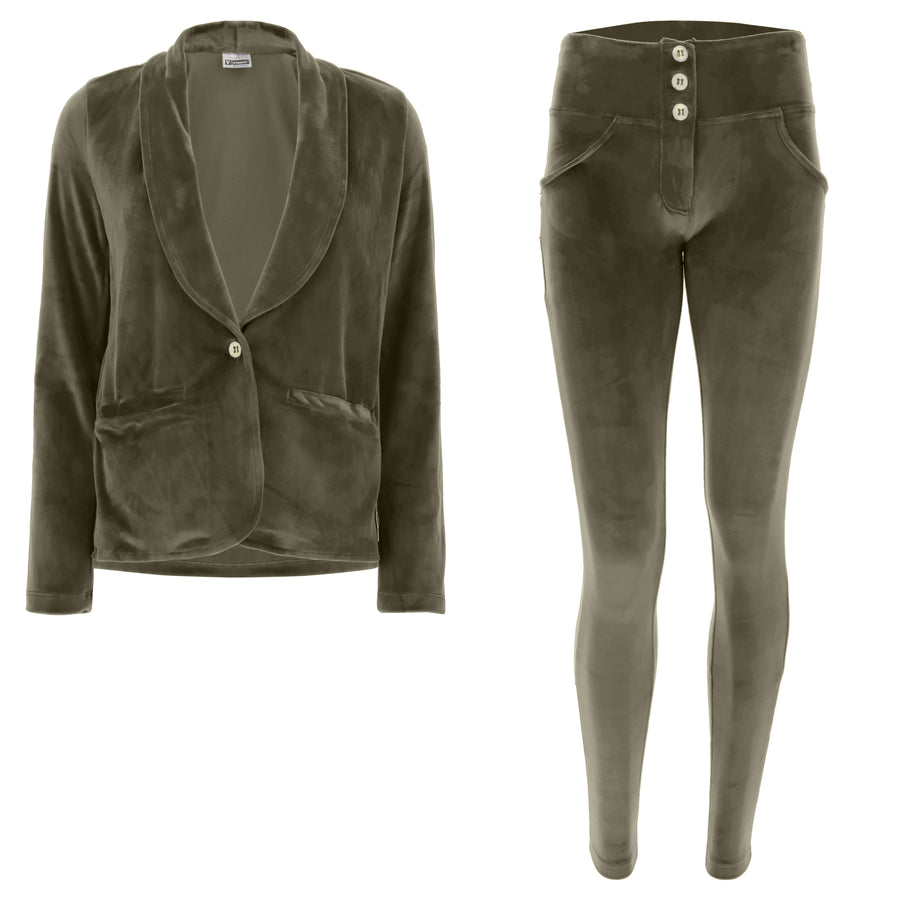 Green WR.UP® Velvet Tracksuit met BLAZER & WR.UP® Velvet pant