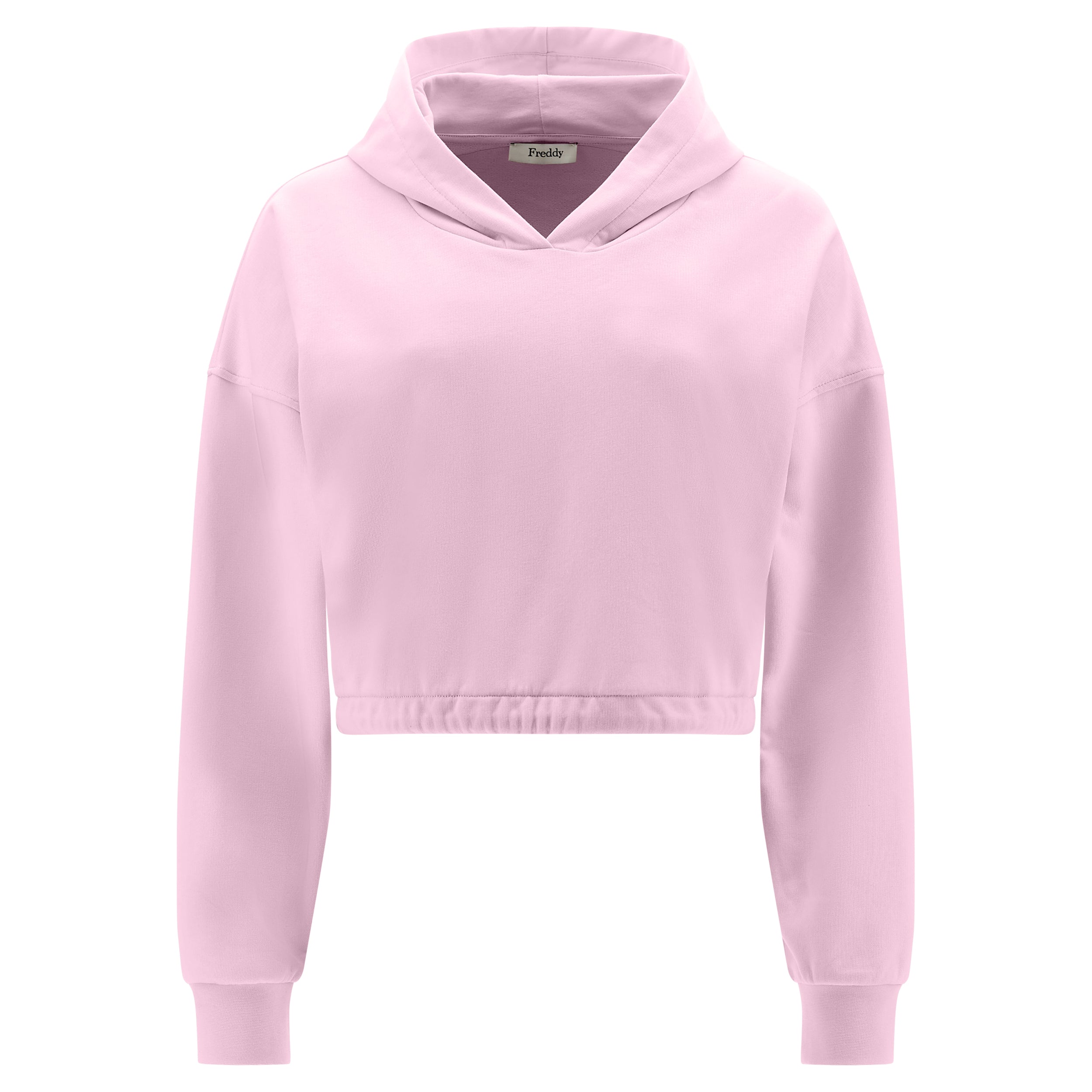 S3WDOS5-P89 Cropped Hoodie in Roze Soft Cotton