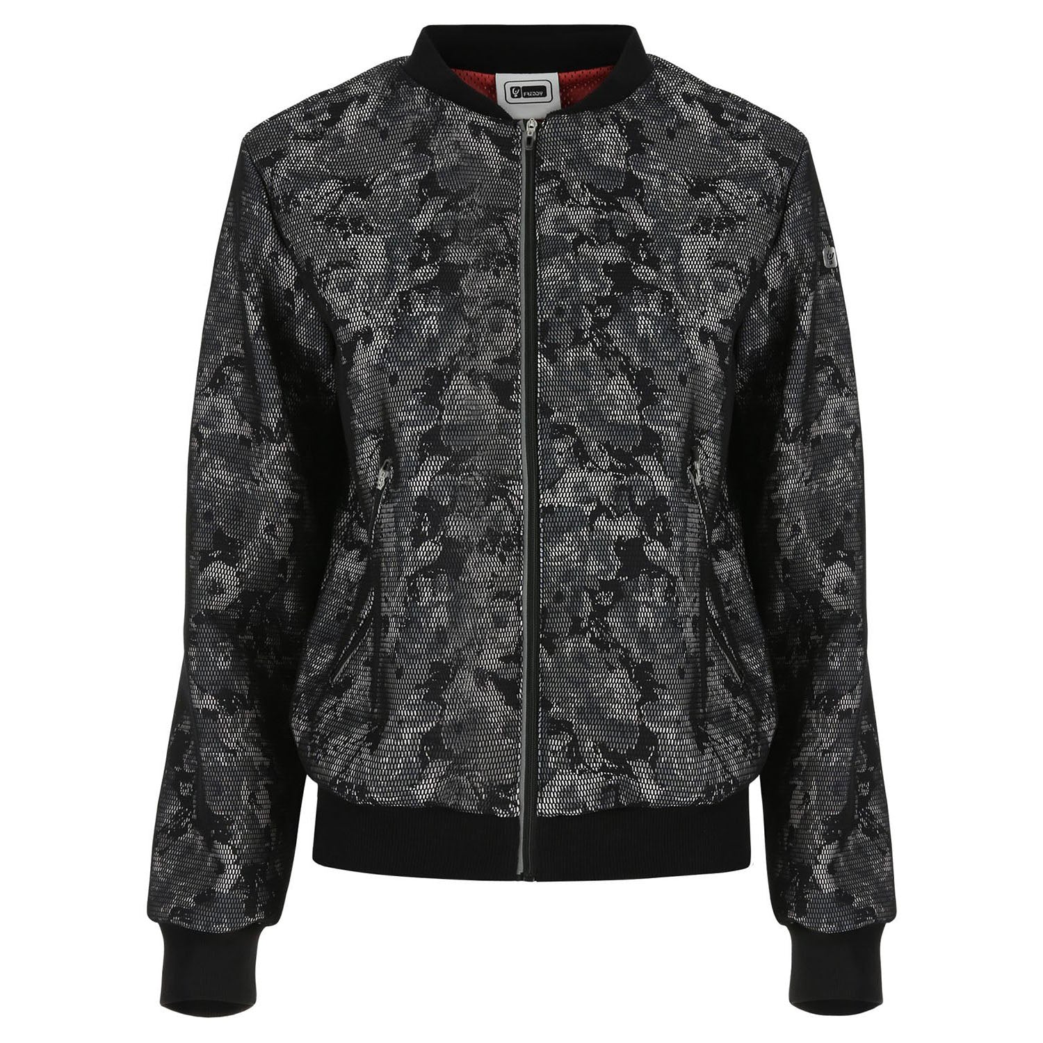 Freddy Print Bomber In Mesh-Lined French Terry
