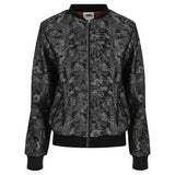 (WS347L01H02-NGWV0)Floral Print Bomber In Mesh-Lined French Terry