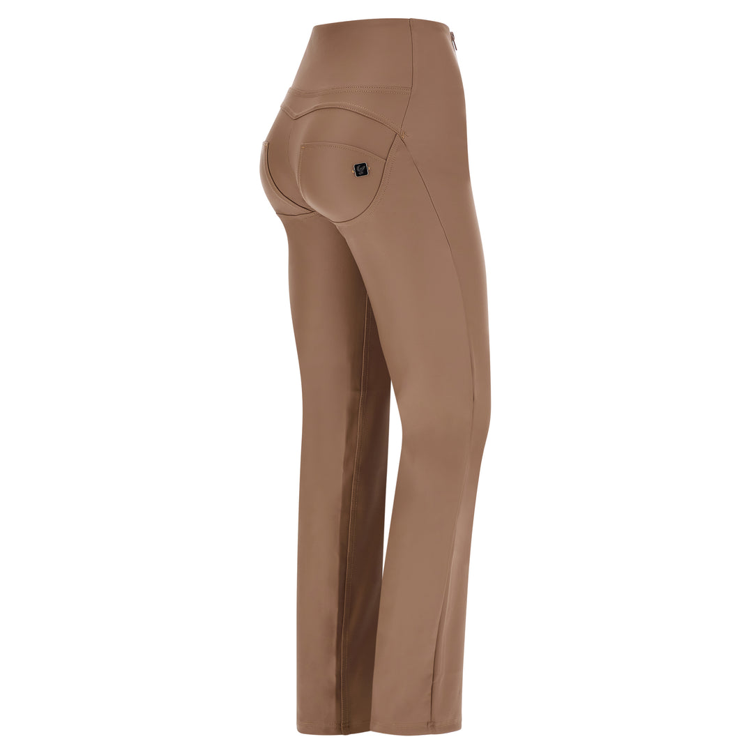 (WRUP24HS315-M103) Leather Look Hoge Taille WR.UP® met Wijde Pijp
