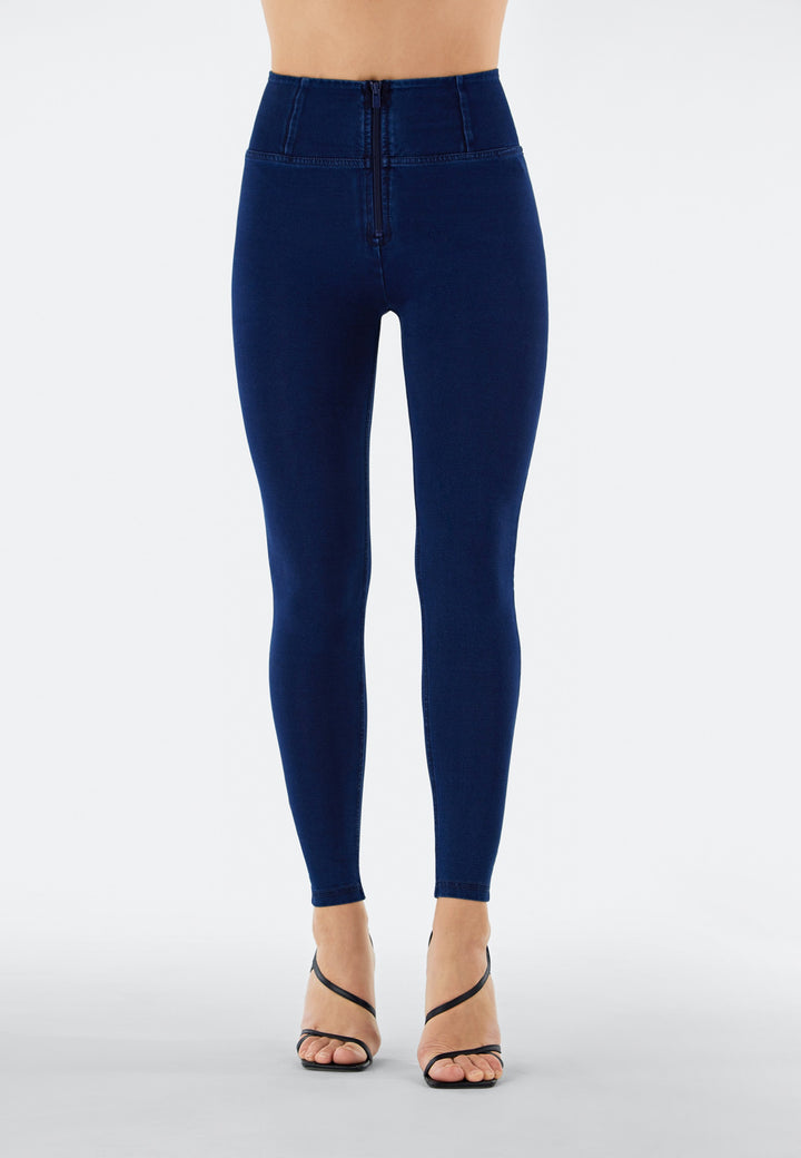 WRUP2HC002ORG-J0B Blauwe WR.UP® met Hoge Taille en Zip in Denim Look