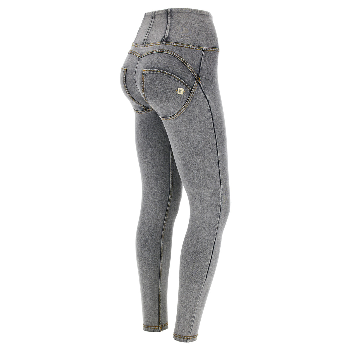 WRUP2HC002ORG-J3Y Gris WRUP® avec haute taille et fermeture éclair en look denim agrandi