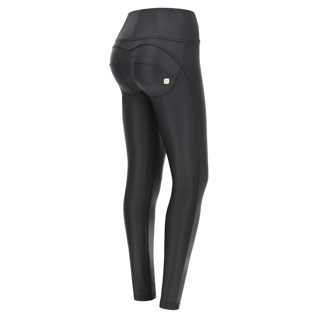 WRUP2HC006PREC-N Zwarte WR.UP® Leather Look met een Hoge Taille en Rits Sluiting