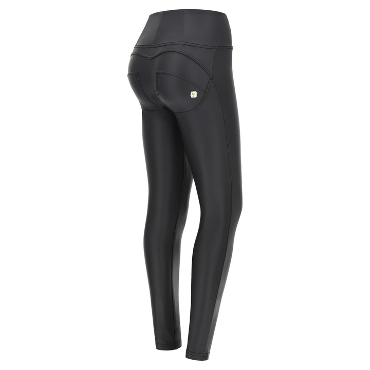 WRUP2HC006PREC-N Zwarte WR.UP® Leather Look met een Hoge Taille en Rits Sluiting