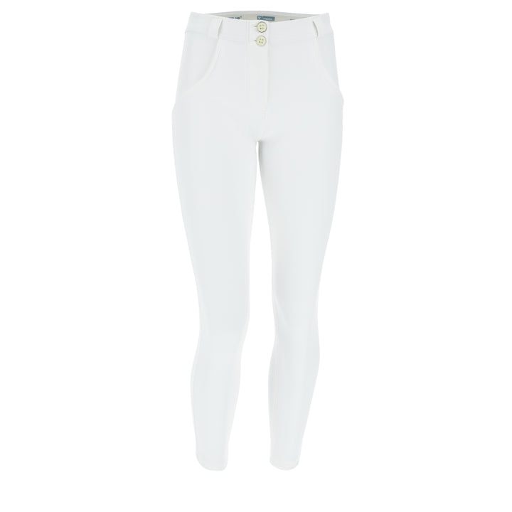 freddy shaping push up shapewear faux leather nep leer broek legging comfy stretch fitting enkel lengte trend white wit