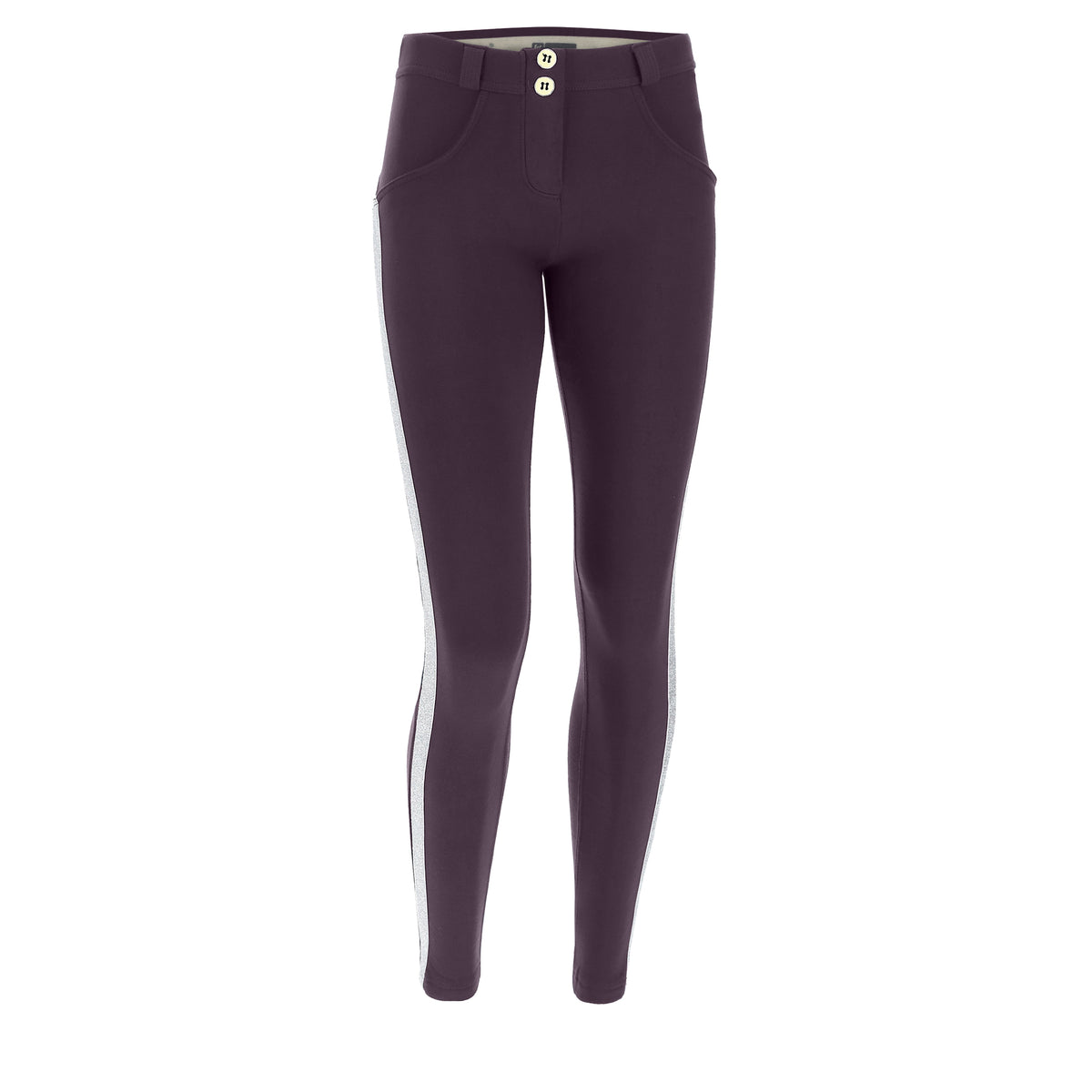 (WRUP5RF019-E41) ANKLE-LENGTH SHAPING WR.UP® SKINNY TROUSERS WITH GLITTER BANDS enlarged