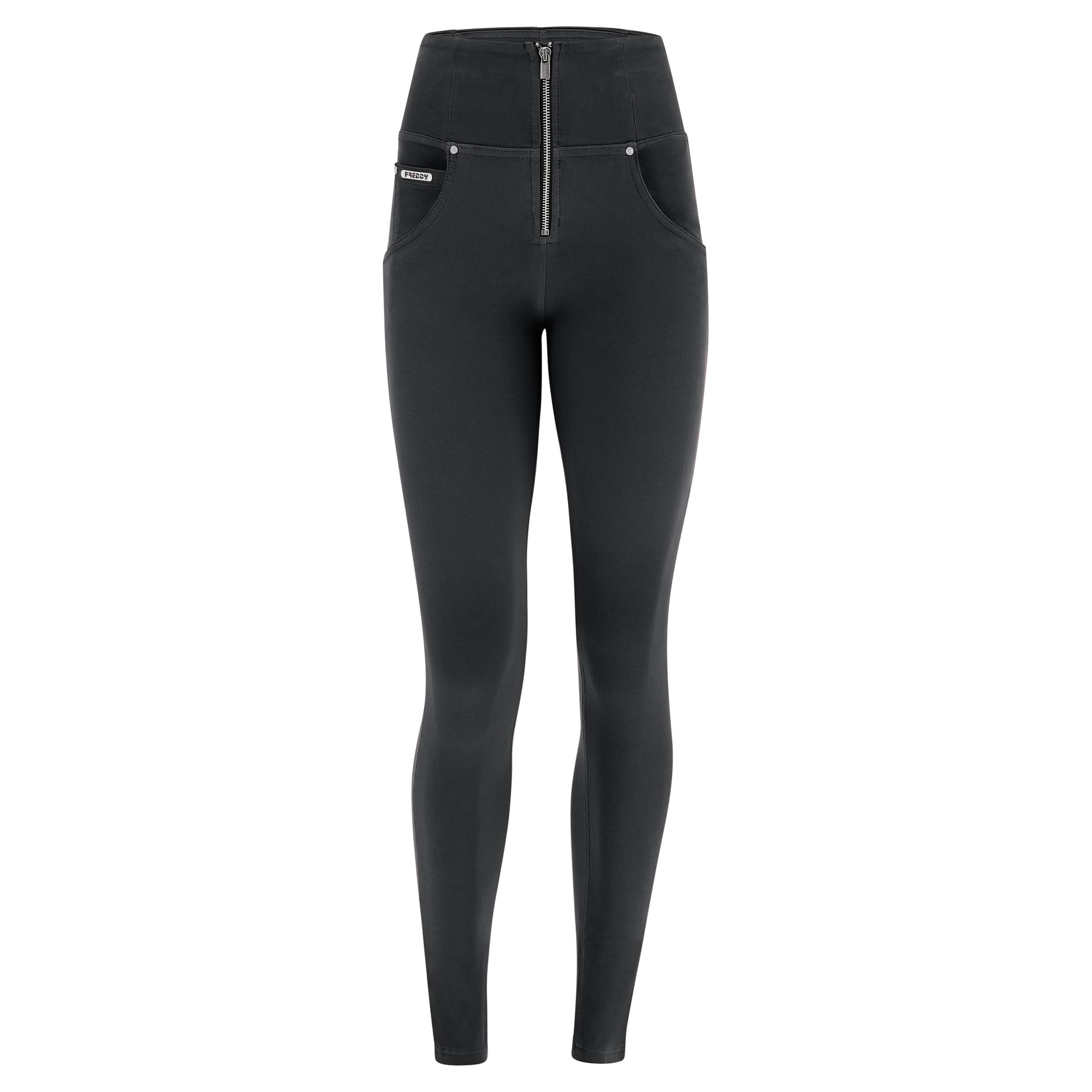 freddy jeans broek pants shaping shapewear push up high waist zipper rits fitting grijs grey zwart black